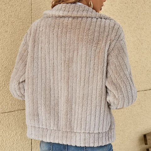 Rhonda - Uformell plysj cardigan