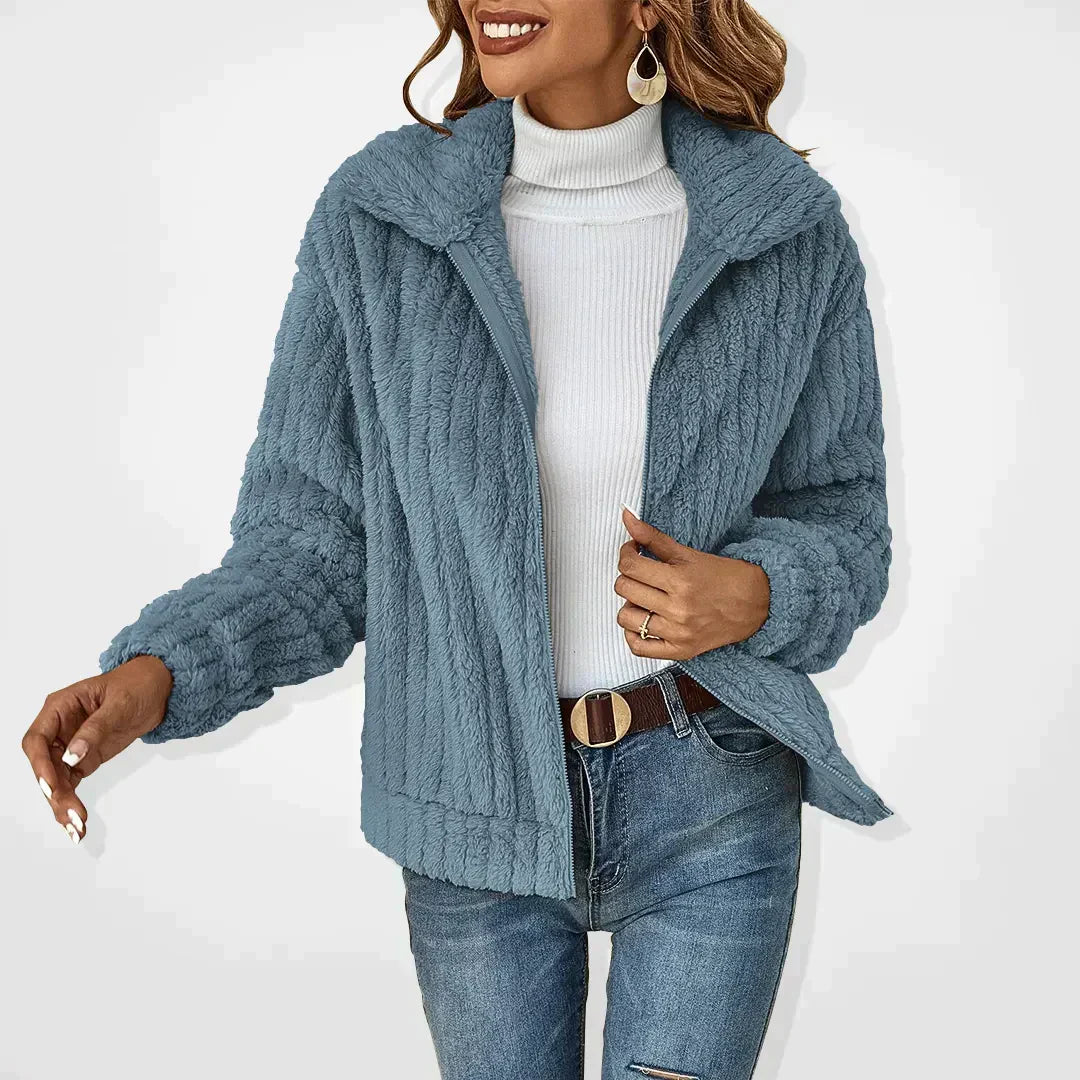 Rhonda - Uformell plysj cardigan